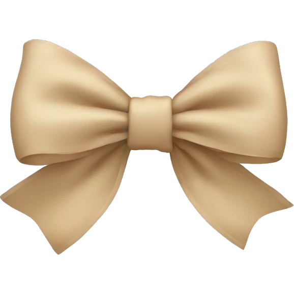 Beige bow emoji