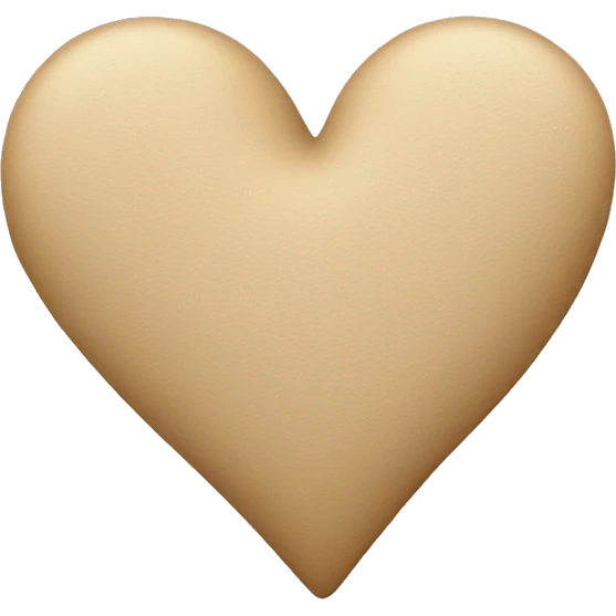 Beige heart emoji