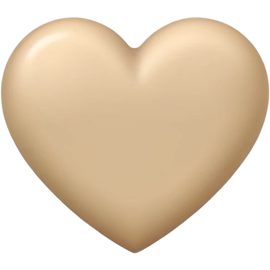 beige heart emoji