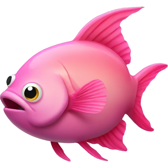 Pink fish emoji