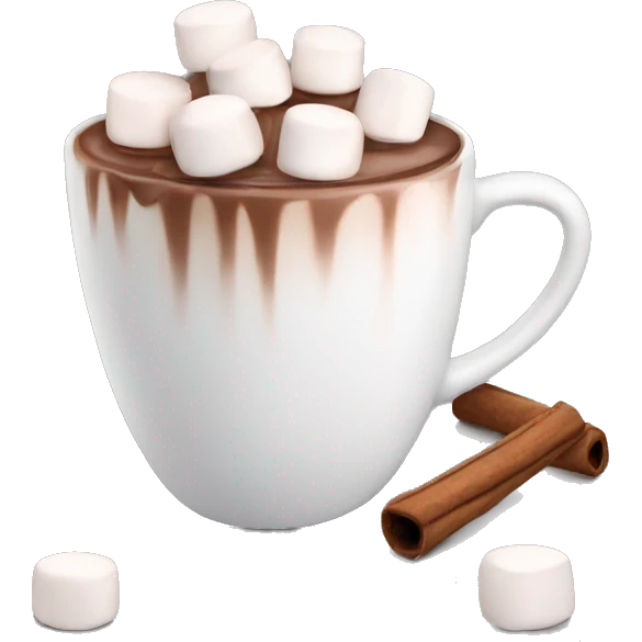 A cup of hot chocolate with marshmallows  emoji