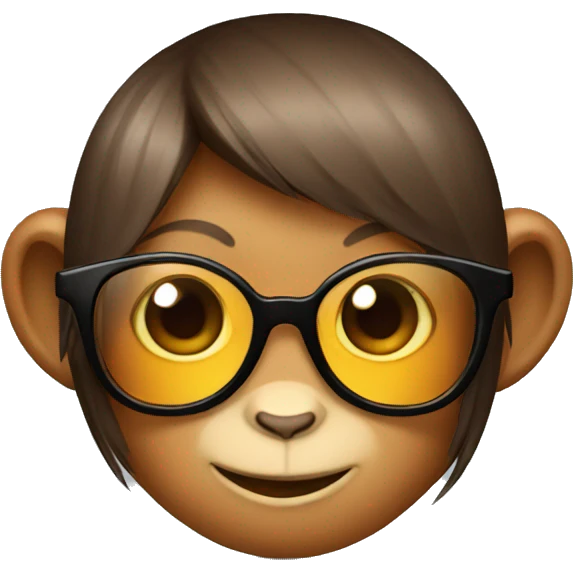 Girl monkey with sunglasses emoji