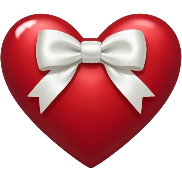 dark red heart with white bow emoji