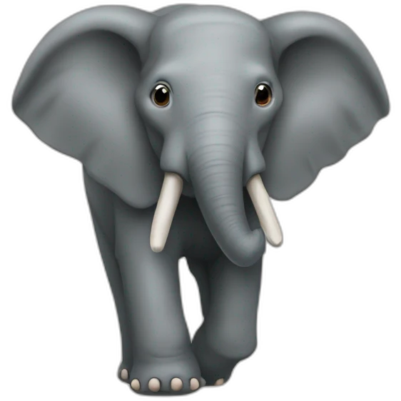 une marmote sur le dos d'un elephant emoji