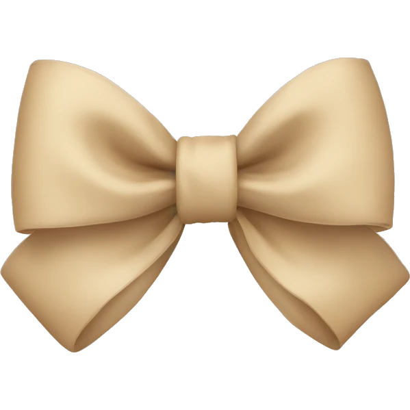 Beige bow emoji