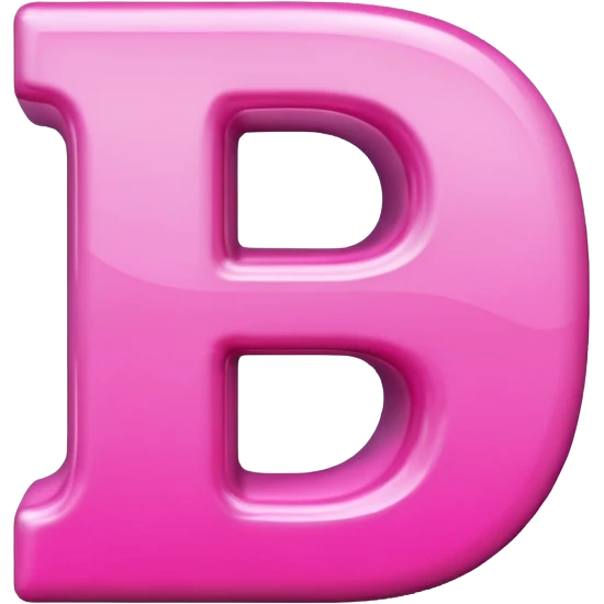 mix color pinks 3d letter p emoji