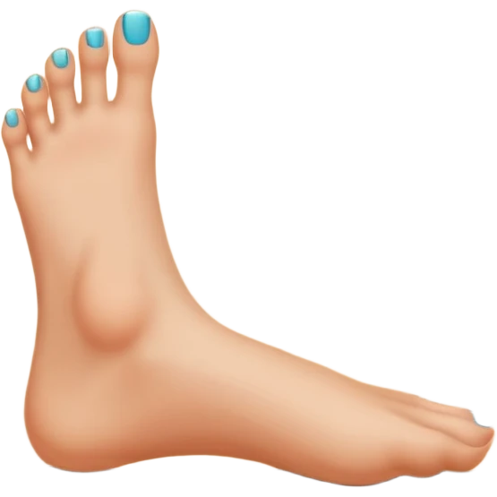 foot silhouette above a nail board emoji