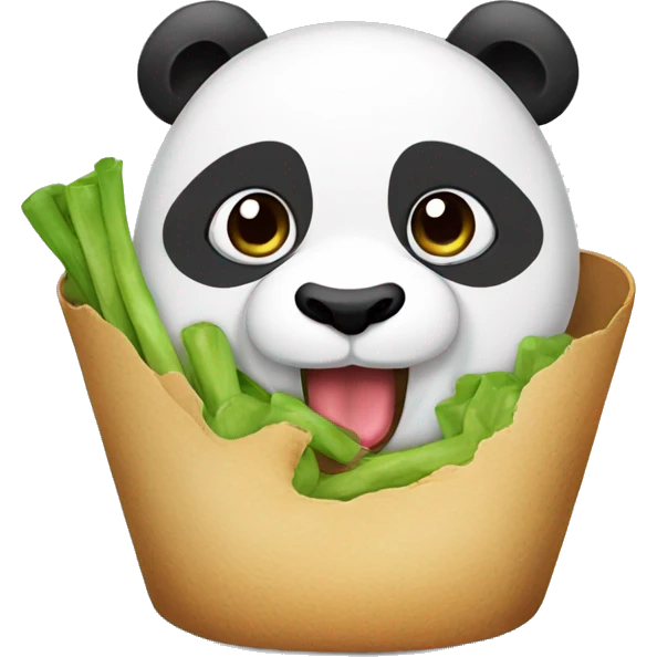 Panda eating pupsas emoji