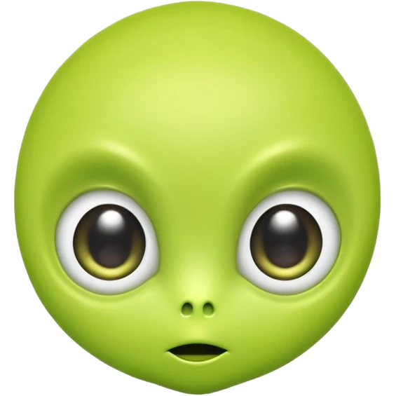 lime green cute kawaii alien emoji