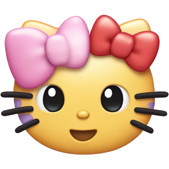 hello kitty with heart emoji