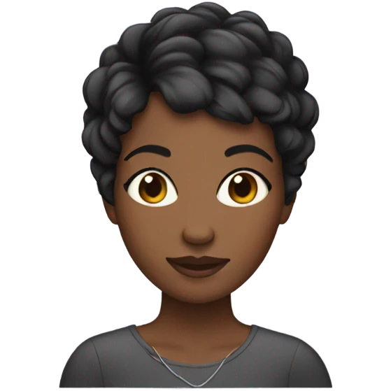 Black girl with a pixie cut  emoji