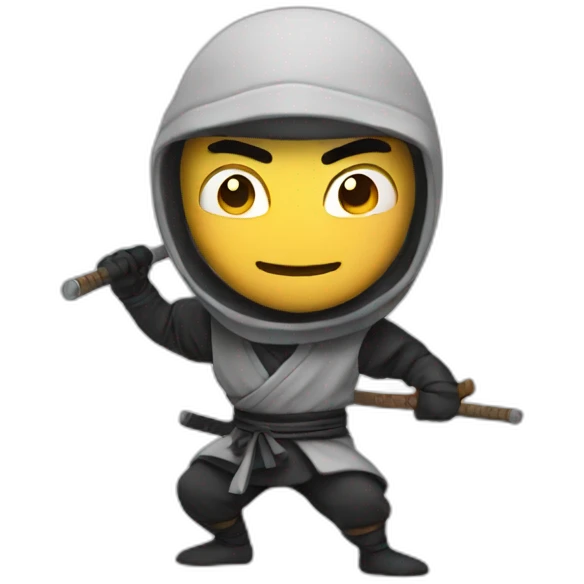 Goofy ninja emoji