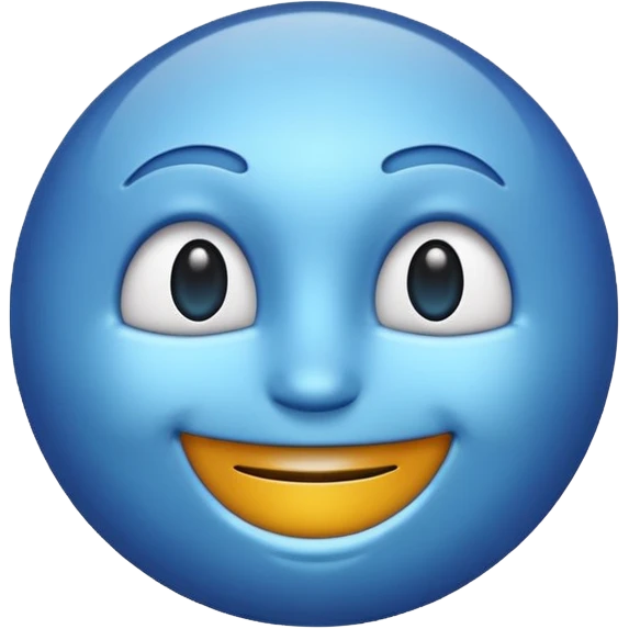 brillent move emoji in blue colour  emoji