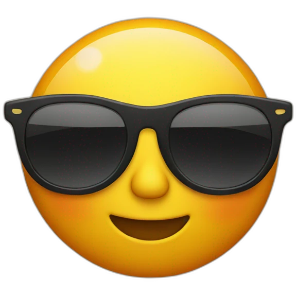 Sun wearing sunglasses emoji