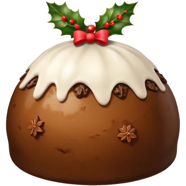Christmas pudding horse and red bows emoji