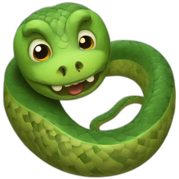 Funky snake emoji