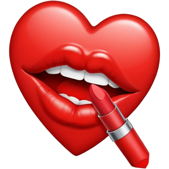 Lipstick mark kiss emoji
