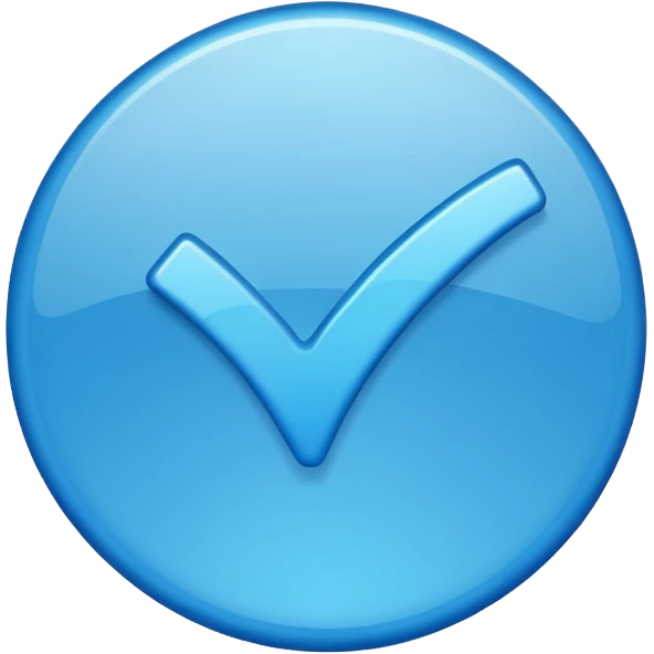 Blue check mark circle emoji