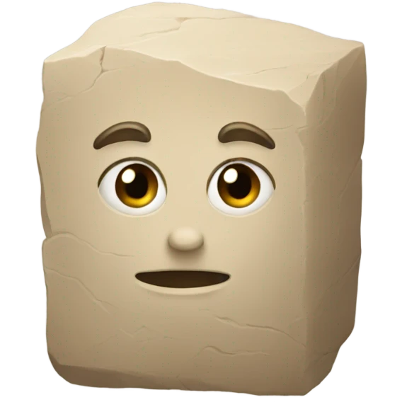 beige stone emoji