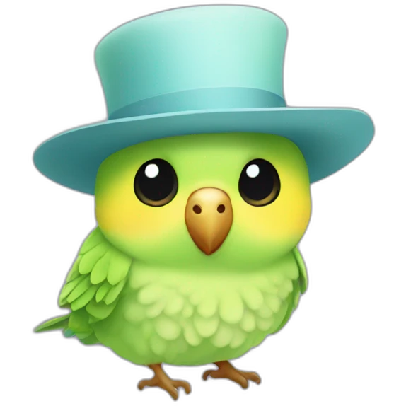 budgie in the hat emoji