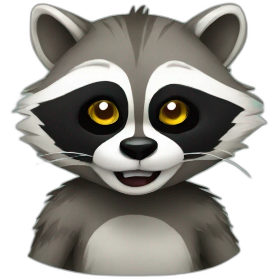 Drunk racoon emoji
