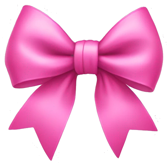 Pink bow emoji