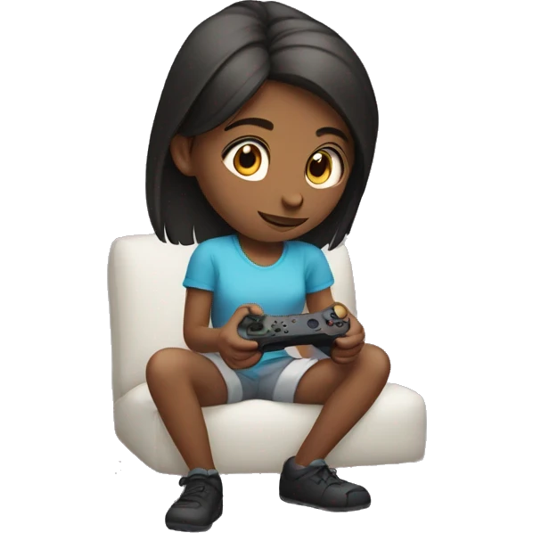 Girl playing video games  emoji