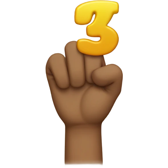 Number 4 in finger emoji