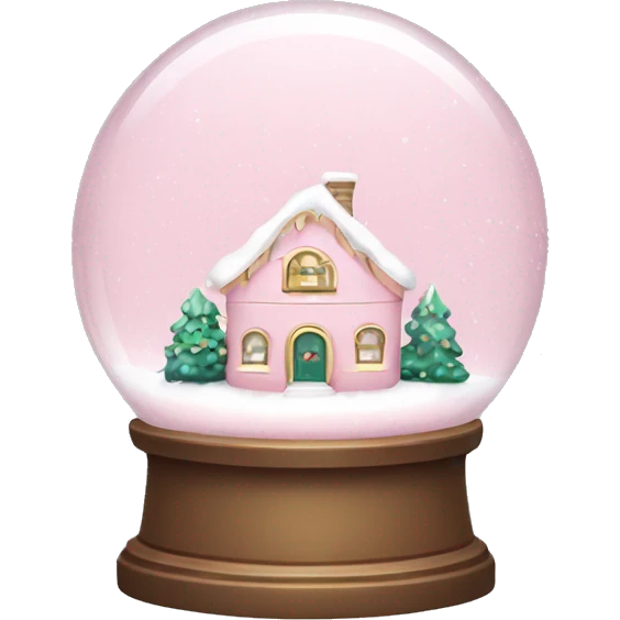 pale pink snow globe emoji
