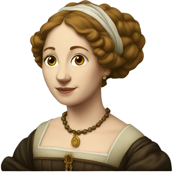 a framed portrait of a Renaissance woman emoji