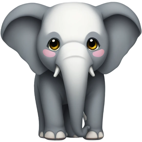An elephant with panda colors emoji