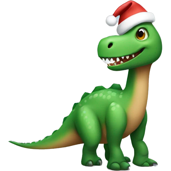 Christmas dinosaur  emoji