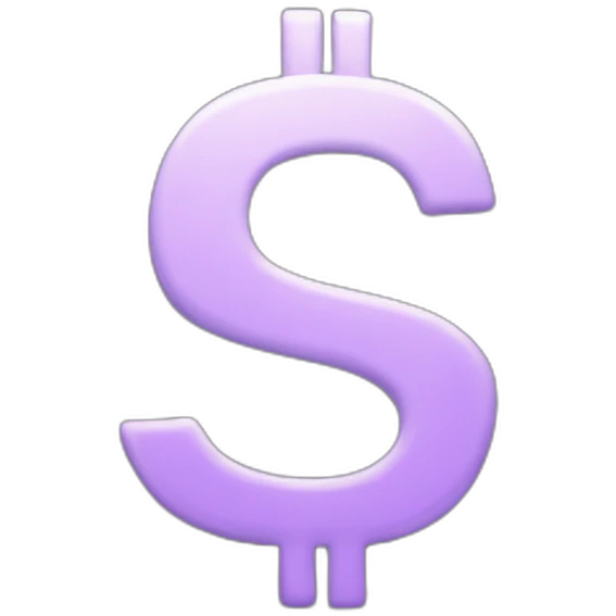 Light purple money sign\ emoji