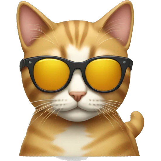 Cat with sunglasses emoji