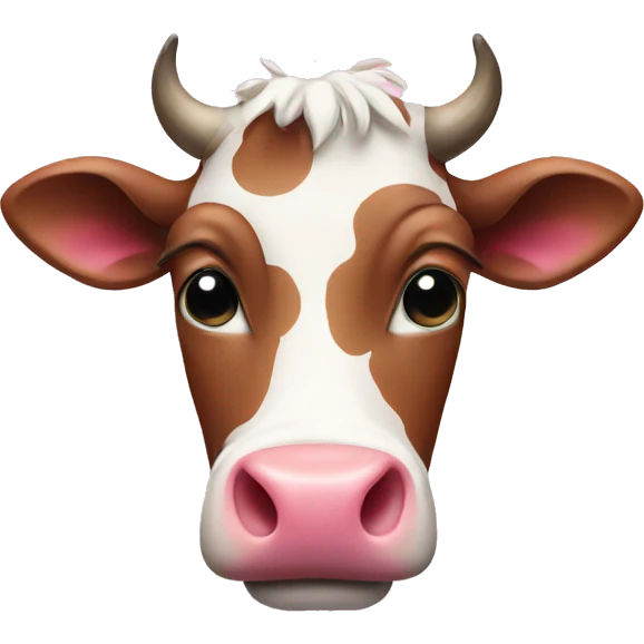 Cow with pink spots emoji
