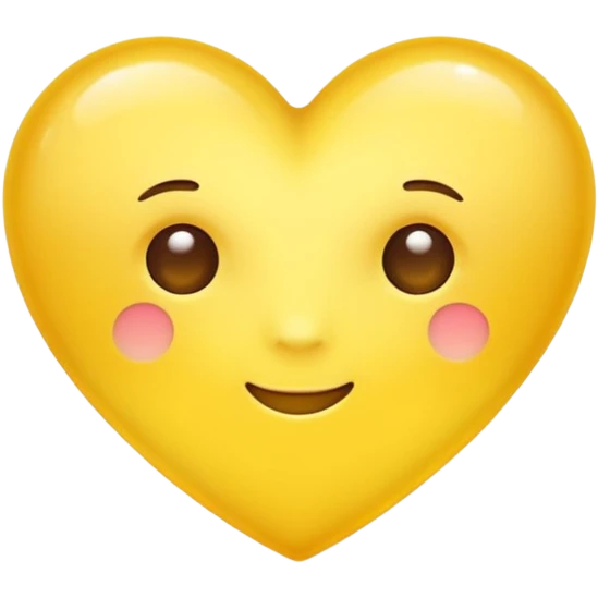 yellow heart with a soft glow emoji