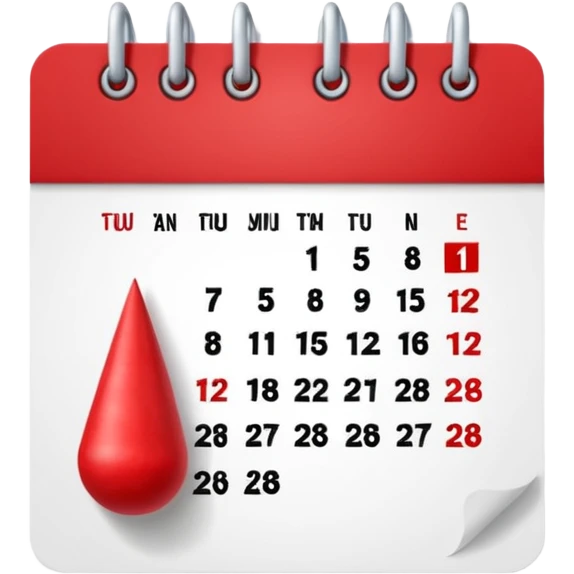 un calendrier avec une date entourée. emoji