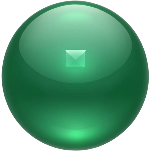 emerald sphere, strong cool green emoji