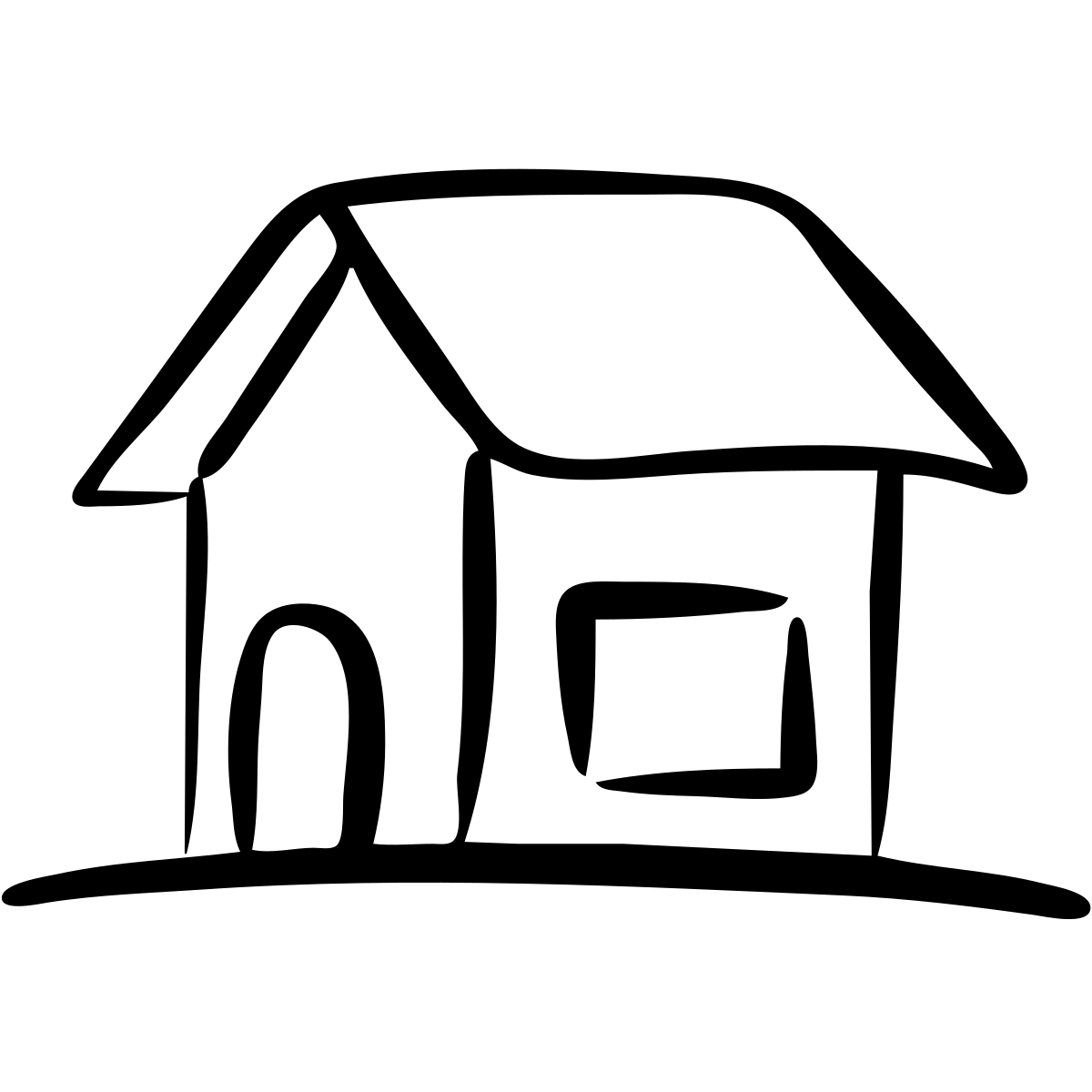 simple home house with roof and door emoji