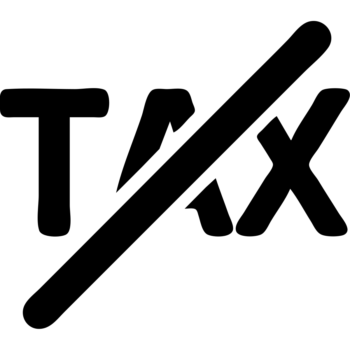 48px icon symbolizing non-taxable, simple and intuitive design, single or 2-3 colors, symbol evoking no tax or tax exemption, transparent background emoji