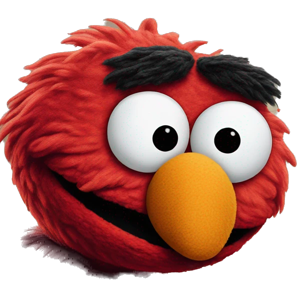 Elmo Sesame Street looks confused emoji