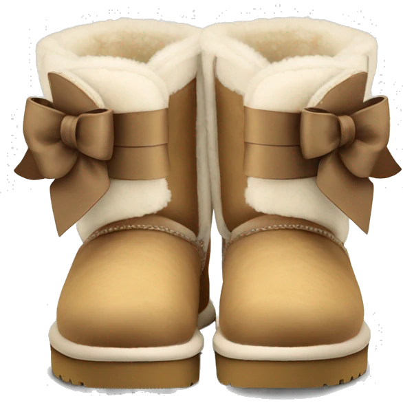 Bailey uggs with bow pair emoji