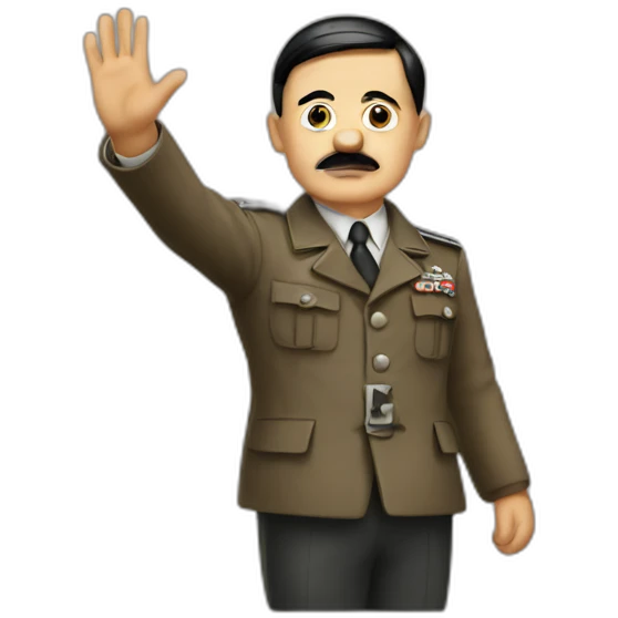 Hitler waving emoji