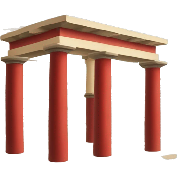 Knossos palace red columns emoji