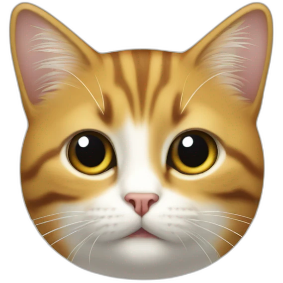 Un chat sur un écarteleur emoji