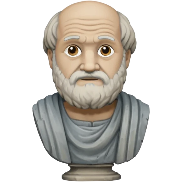 stone bust of Aristotle emoji