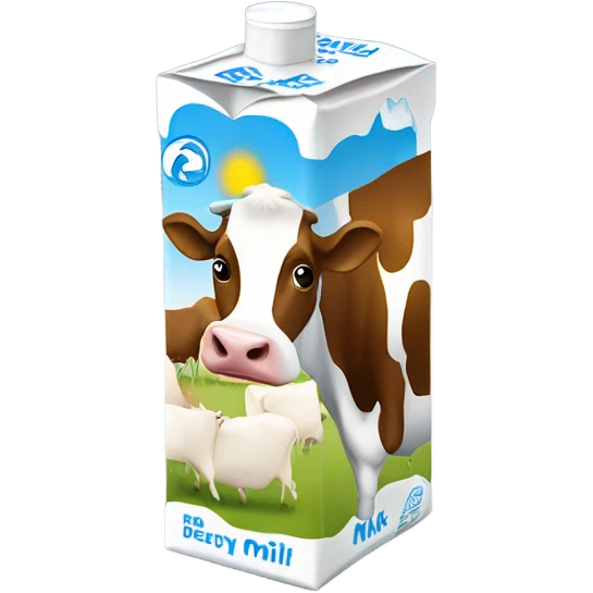 Whole milk carton emoji
