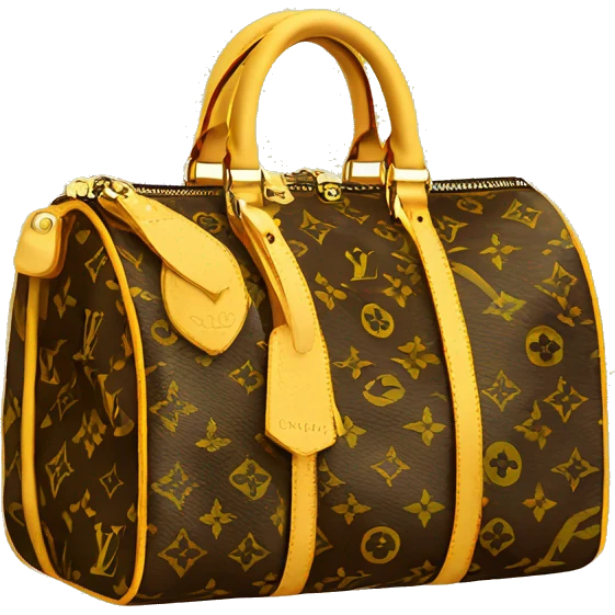 Louis Vuitton bag yellow emoji