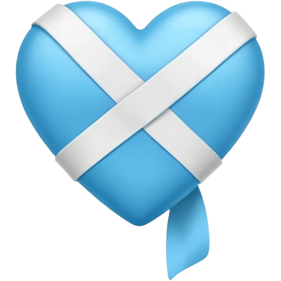 blue heart with a bandeide emoji