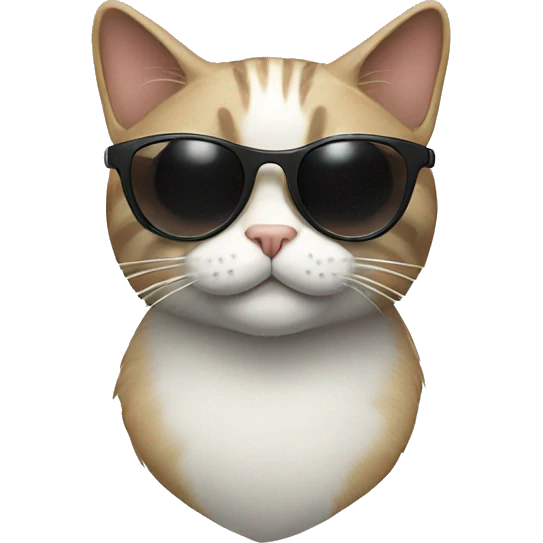 Cat with sunglasses emoji